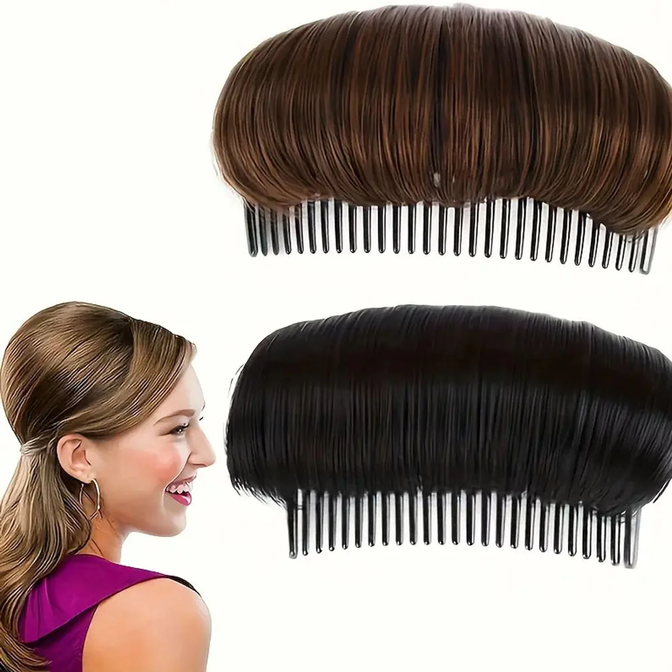Invisible Fluffy Synthetic False Volume Bump It Up Bun Maker